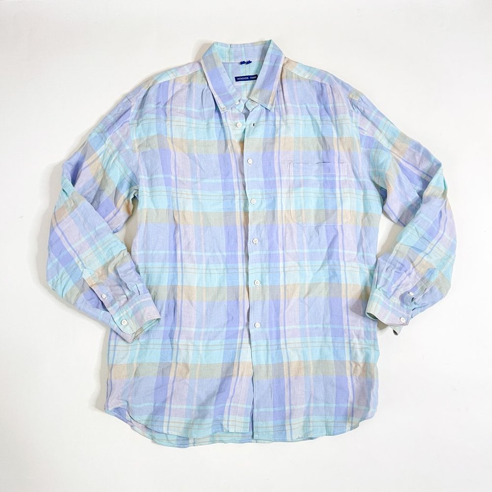 Mckenzie Tribe Long Sleeves Checkered Button Down Shirt In Multicolor Size XL
